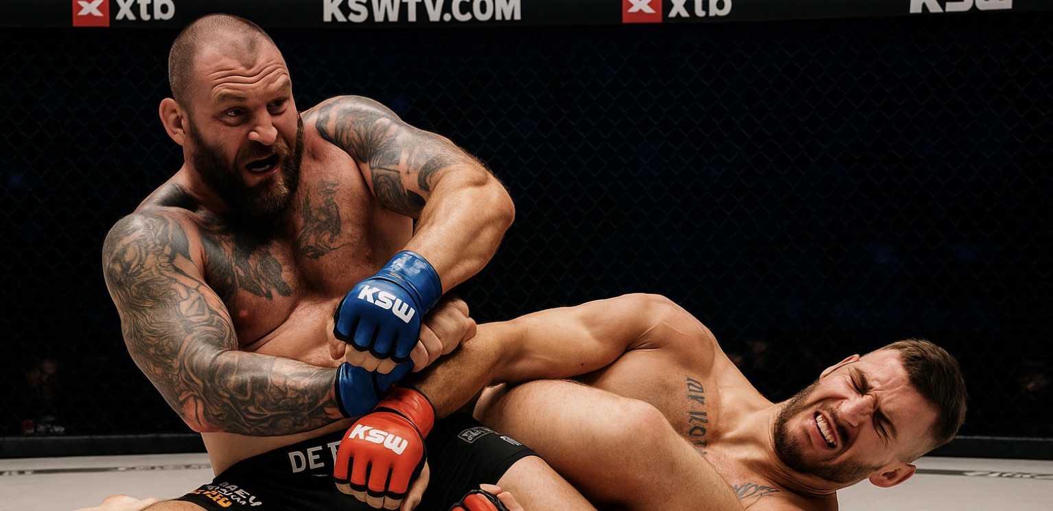 Phil De Fries Dominates Again – Submits Arkadiusz Wrzosek to Extend Historic Title Reign at KSW 107 MMAtown blog post image: Phil De Fries Dominates Again – Submits Arkadiusz Wrzosek to Extend Historic Title Reign at KSW 107