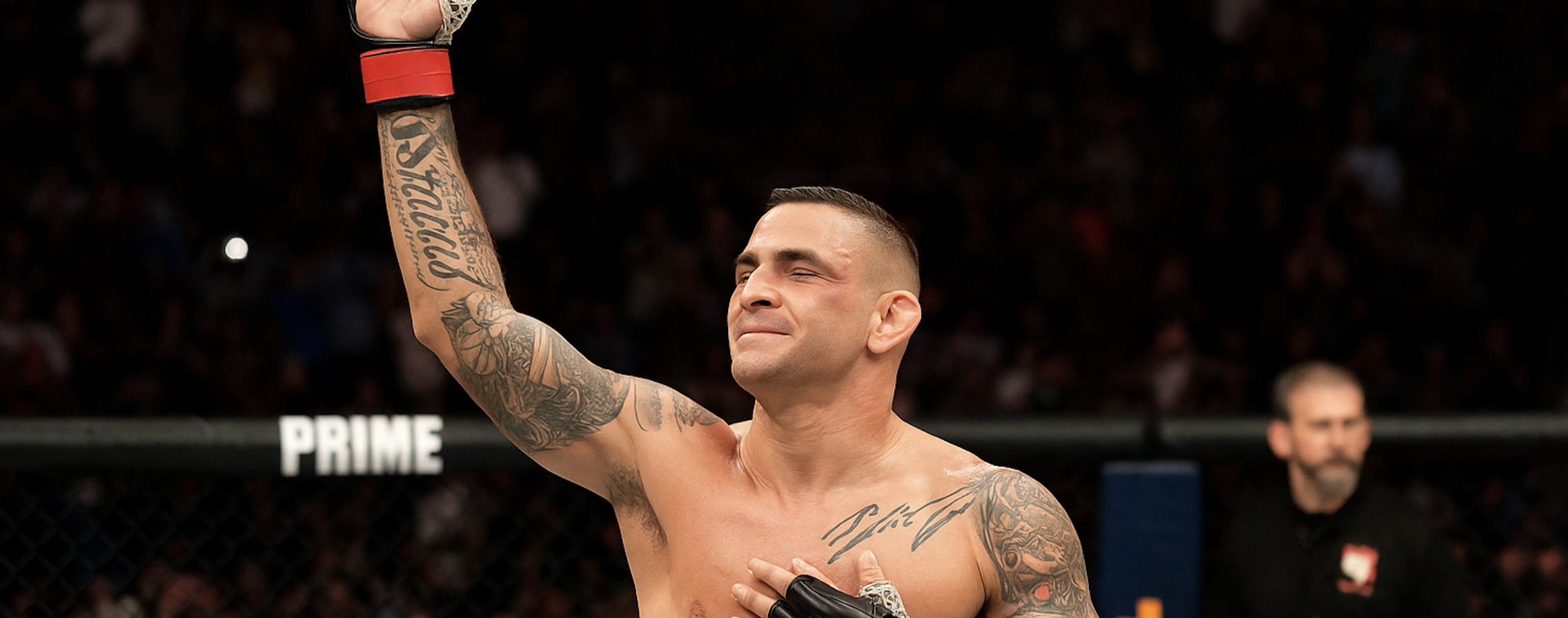 MMAtown blog post image:  Max Holloway Outlasts Dustin Poirier in UFC 318 Trilogy, Sends “The Diamond” into Retirement