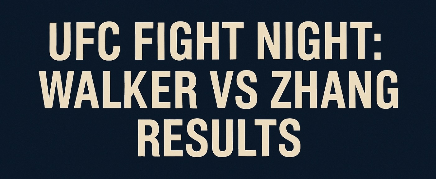 MMAtown blog post image: UFC Fight Night Shanghai Results: Walker vs. Zhang Ends in Stunning TKO