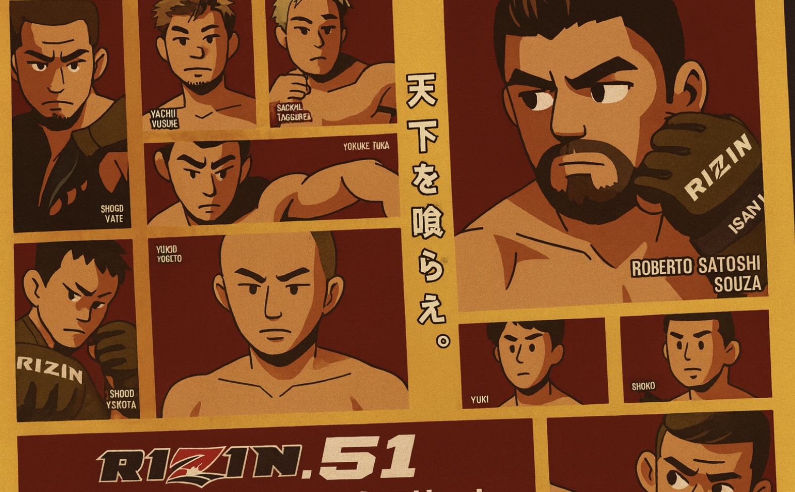 MMAtown blog post image: RIZIN 51 in Aichi: Satoshi de Souza Looks Sharp, Hiroaki Suzuki Hunts Streaks | Full Card, Start Time, FAQ