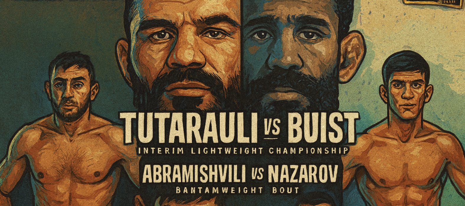 MMAtown blog post image: BRAVE CF Tbilisi Weigh-Ins Locked: Tutarauli vs. Buist for Interim Gold — Full Georgia vs The World Scale Results