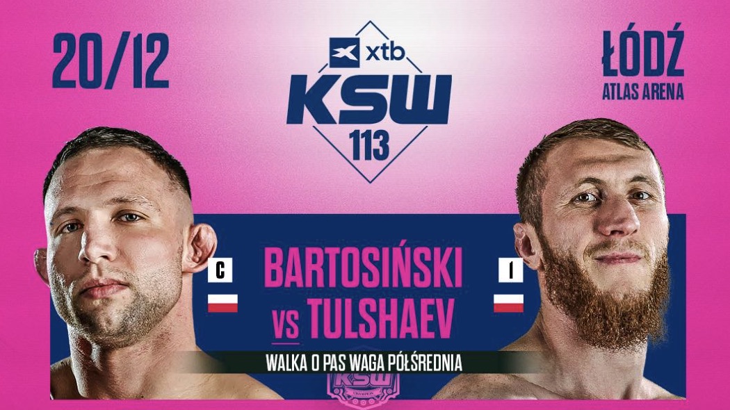 MMAtown blog post image: KSW 113 Preview & Fight Card: Bartosiński vs Tulshaev Title Defense, Szpilka’s Heavyweight Return in Łódź