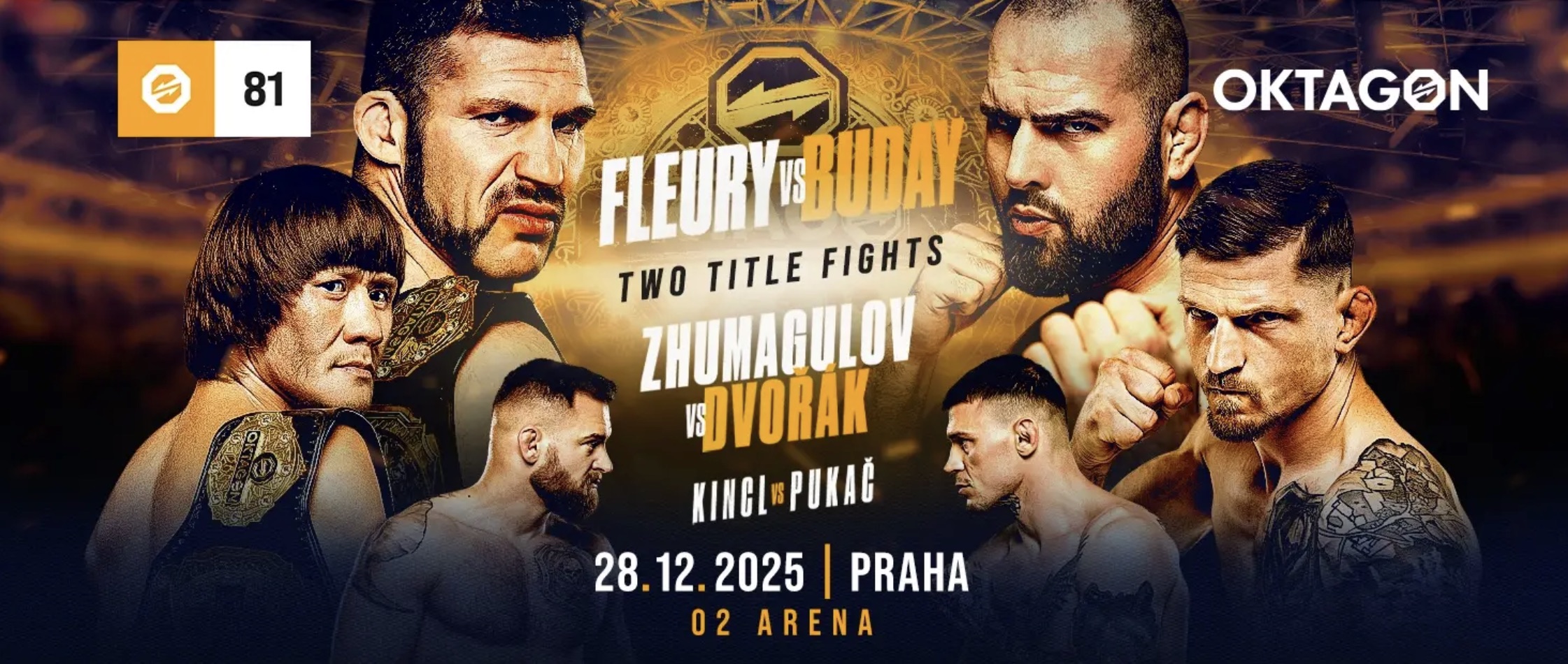 MMAtown blog post image: OKTAGON 81 Prague Preview: Two Title Fights, One Stacked Year-End Card