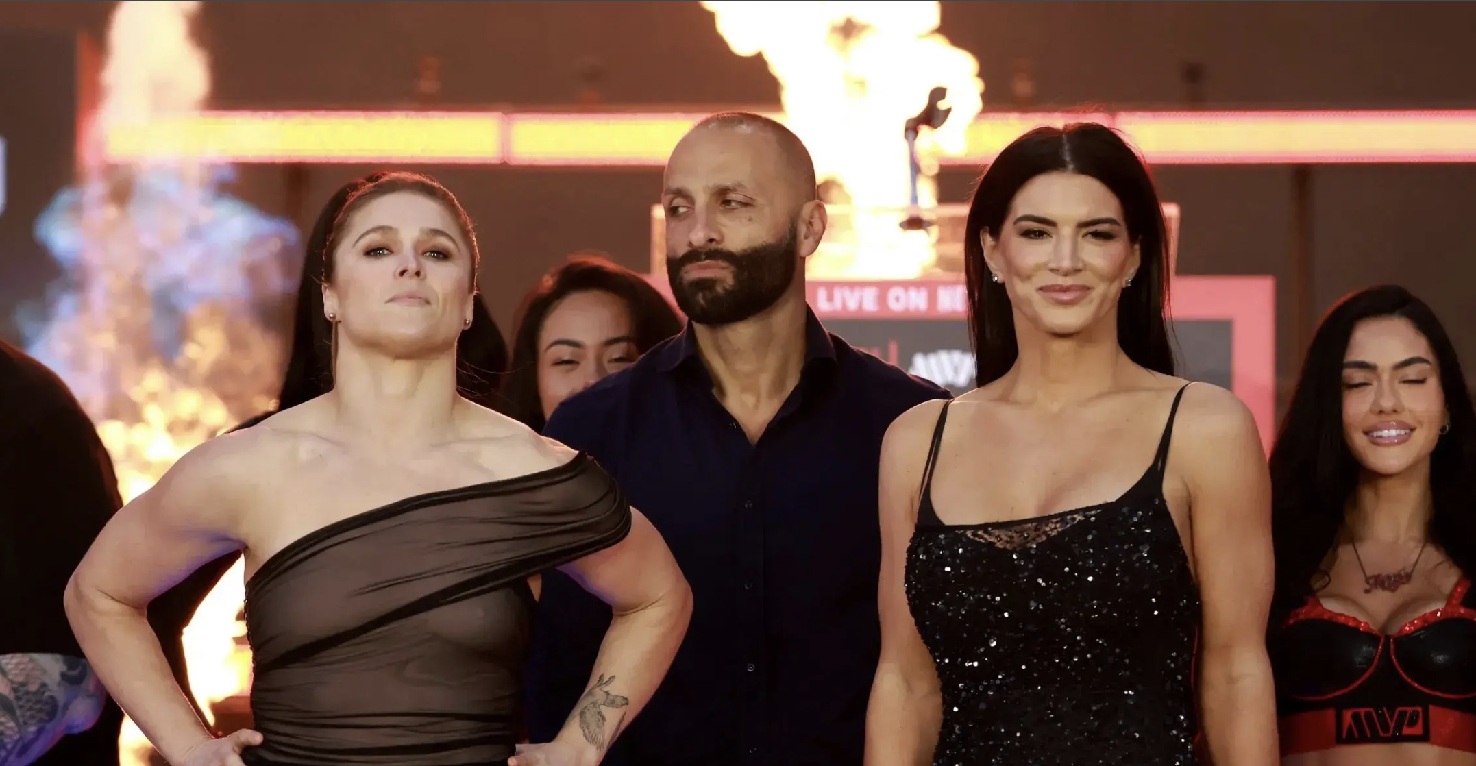 MMAtown blog post image: Ronda Rousey Destroys Gina Carano in 17 Seconds at Netflix’s MVP MMA 1, Full Results, Payouts and Biggest Talking Points