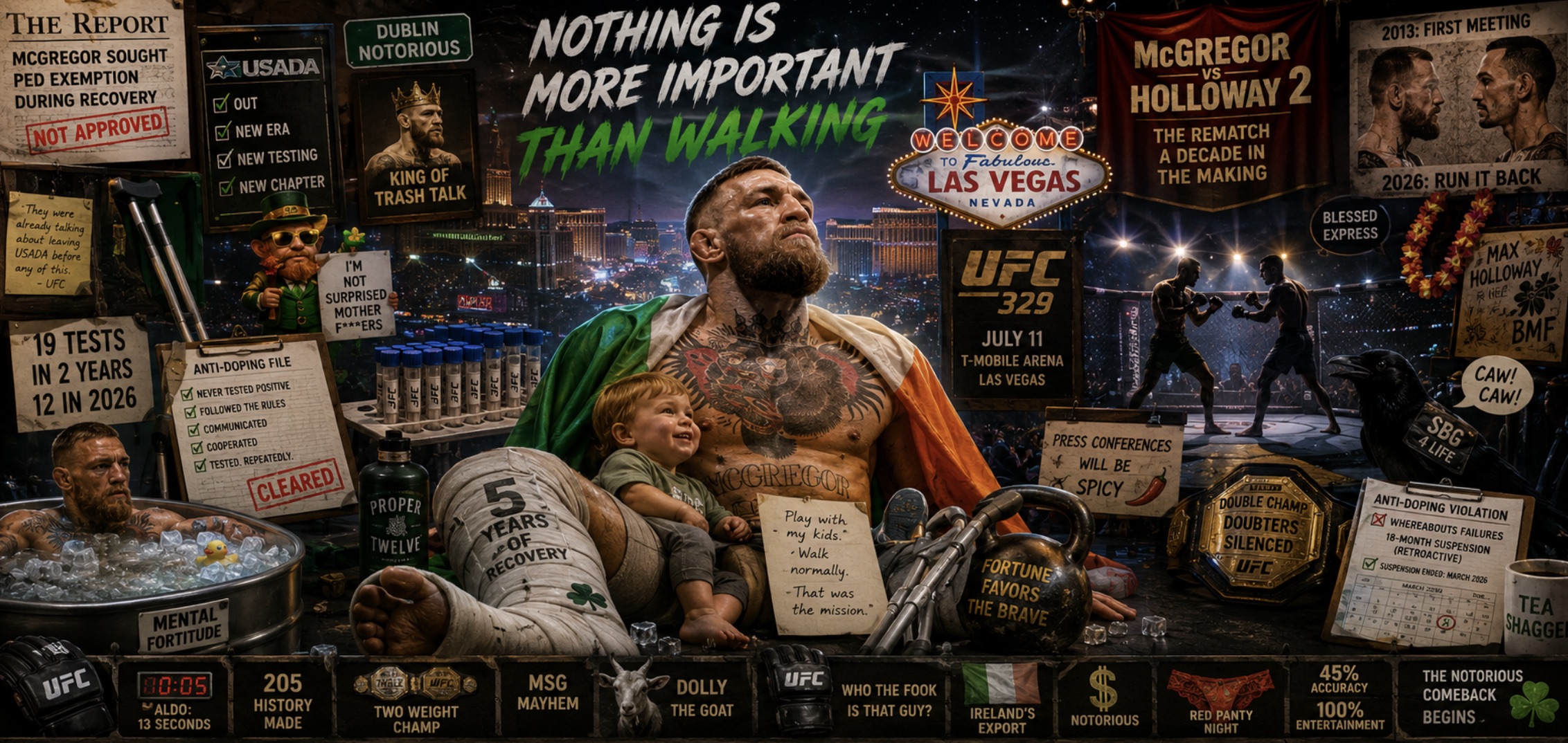 Conor McGregor Responds to PED Recovery Report Before UFC 329 Rematch With Max Holloway