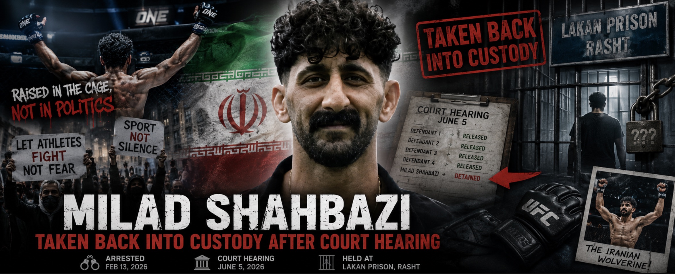 Iranian MMA Fighter Milad Shahbazi Re-Arrested After Court Hearing, Family Seeks Answers