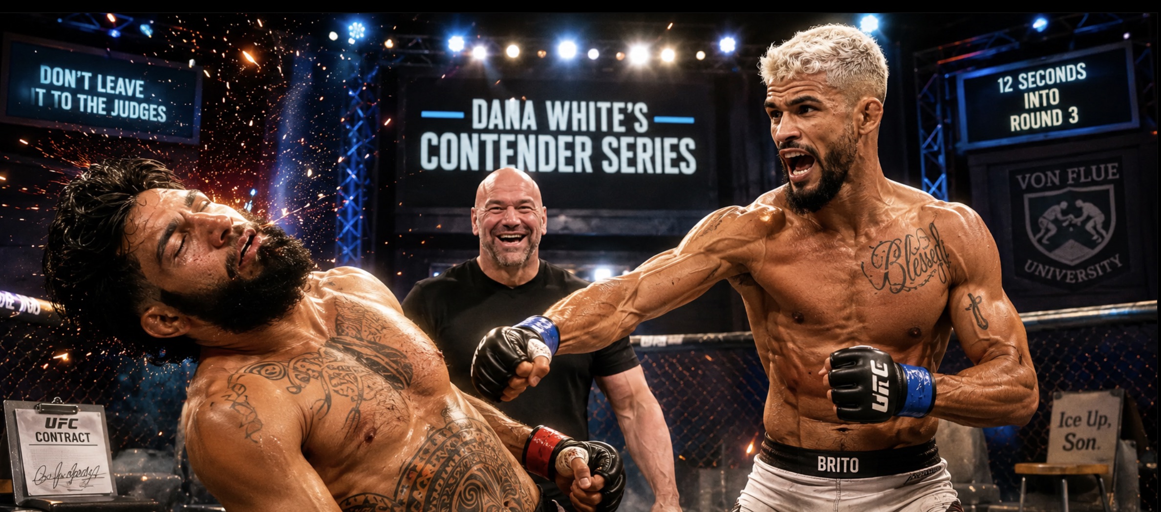 DWCS 2026 Week 2 Results: Kaik Brito Scores Late KO, Trent Miller Lands Von Flue Choke