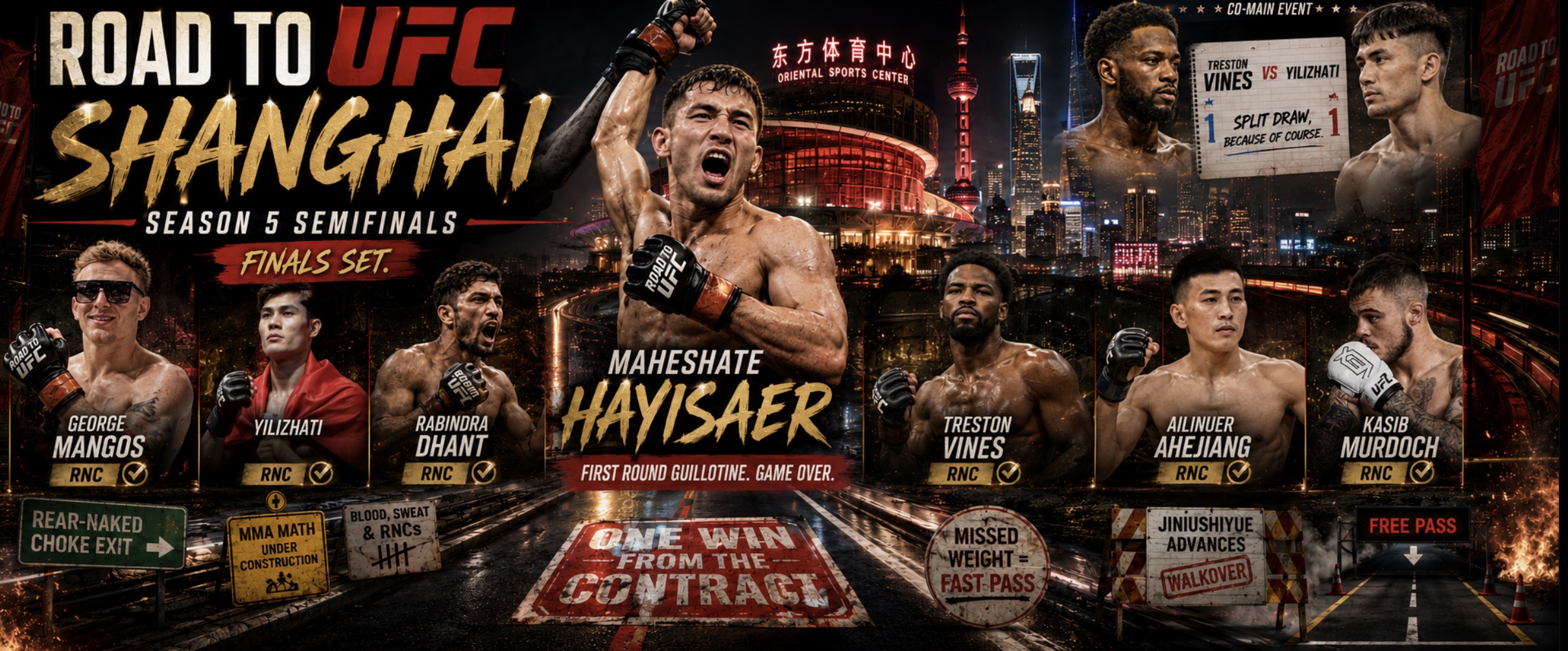 Road to UFC Shanghai Results: Maheshate Submits Flowers, Season 5 Finals Set