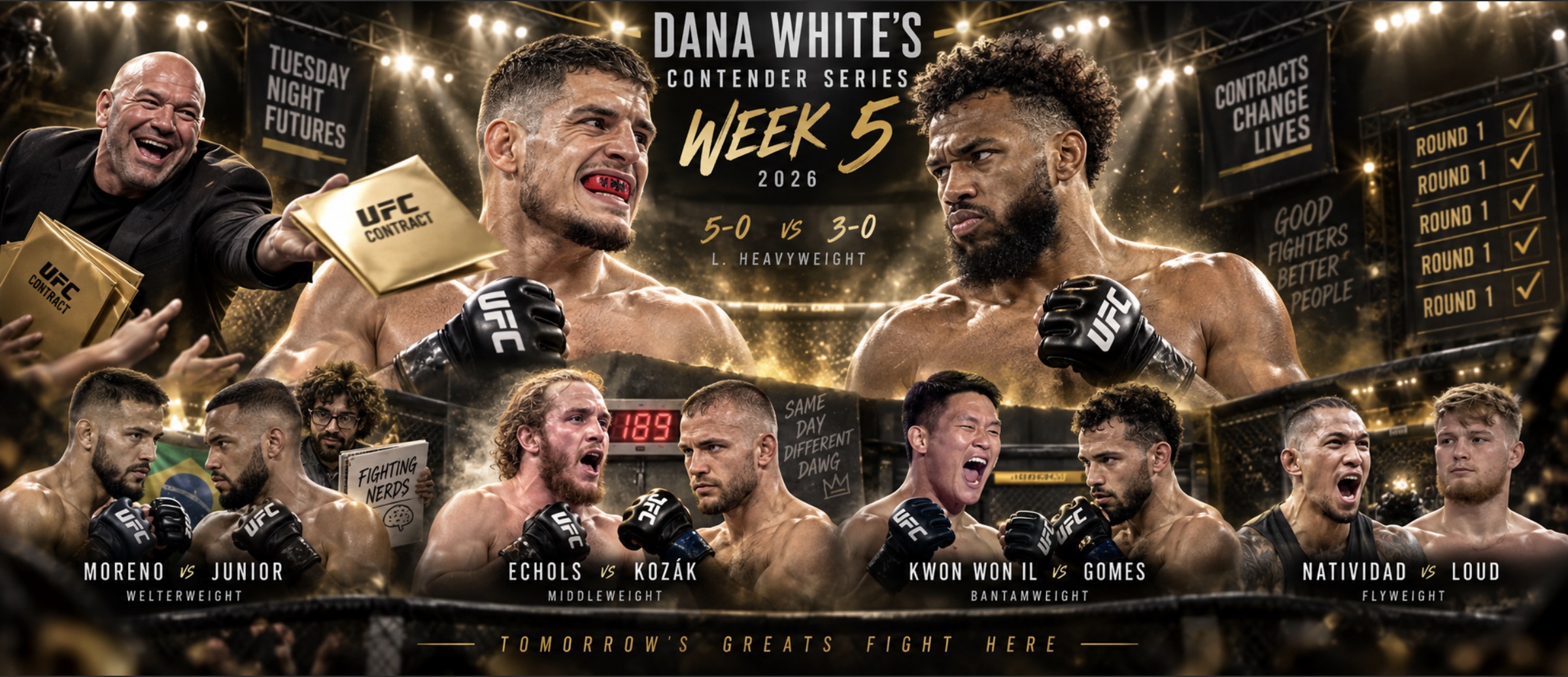 DWCS 2026 Week 5 Preview & Full Fight Card: Pasley vs Berisha, Echols Misses Weight