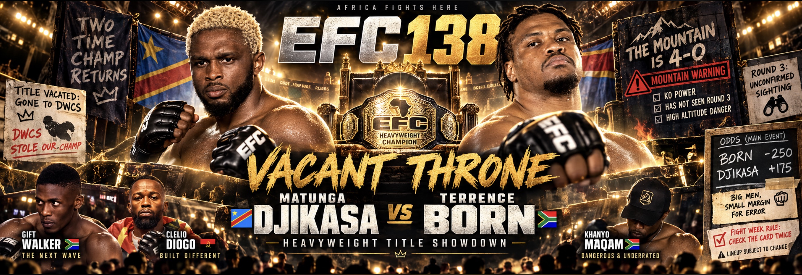 EFC 138 Preview & Predictions: Djikasa vs. Born, Odds, How to Watch and Full Fight Card