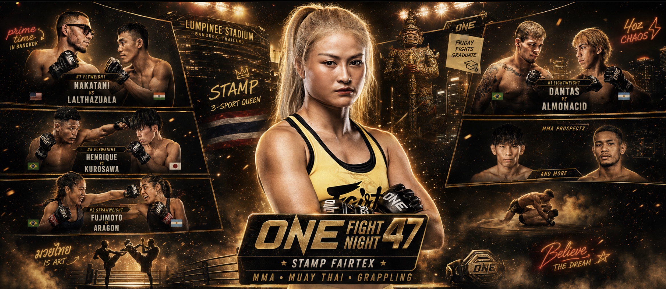 ONE Fight Night 47 Preview and Full Fight Card: Stamp Fairtex vs Selina Flores