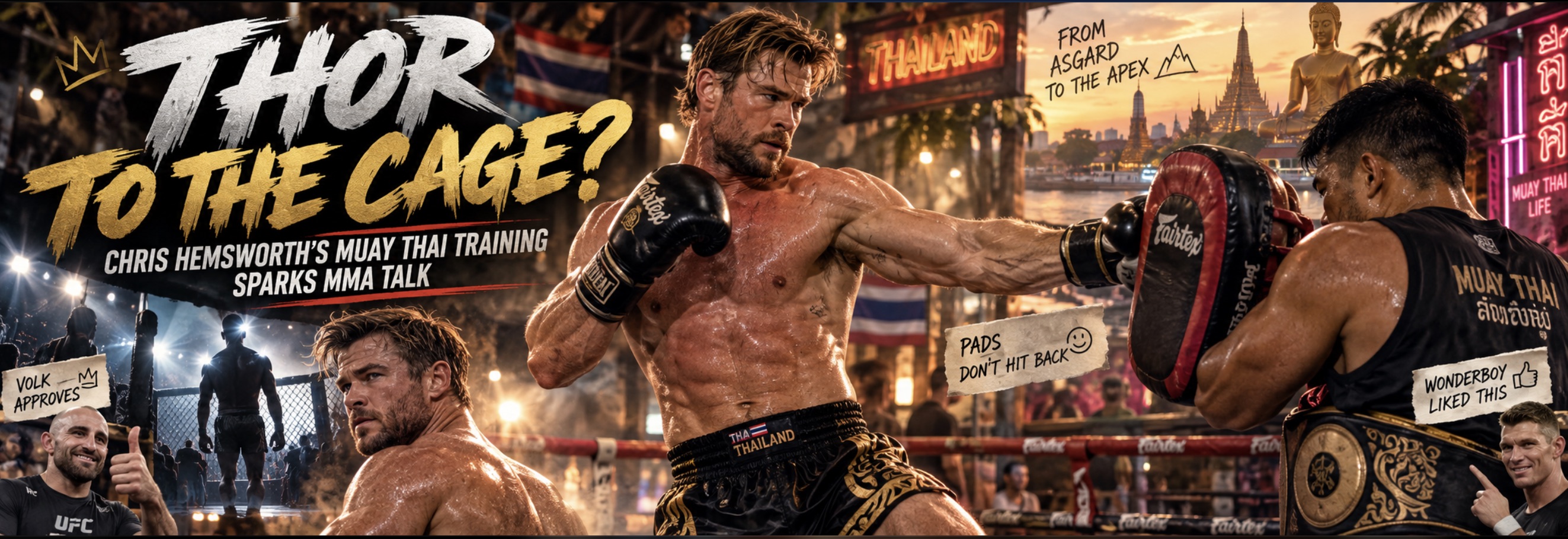 Chris Hemsworth Shows Muay Thai Training After Admitting He Wants an MMA Fight