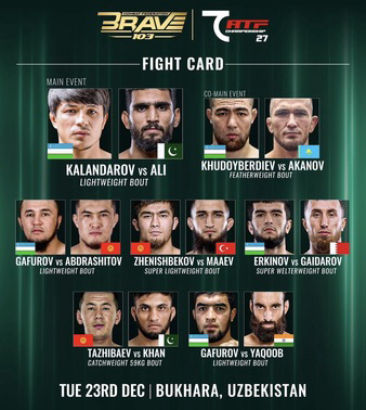 BRAVE CF 103 & ATF 27: Kalandarov vs. Rizwan Ali