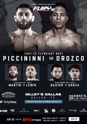 Fury FC 108: Piccininni vs. Orozco