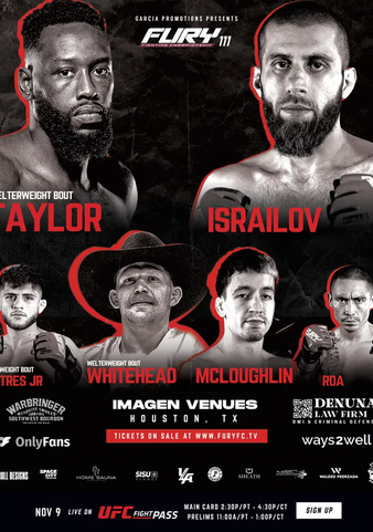 Fury FC 111: Taylor vs. Israilov