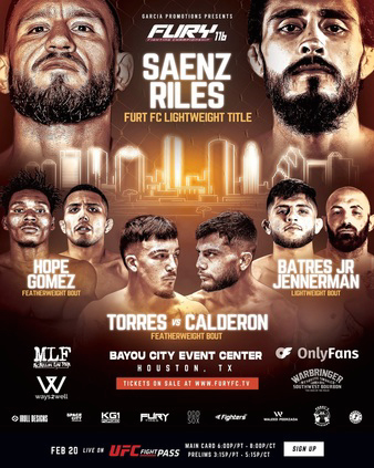 Fury FC 116: Saenz vs. Riles