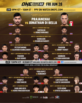 ONE Friday Fights 68: Prajanchai vs. Di Bella