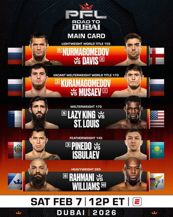 PFL Dubai: Nurmagomedov vs. Davis